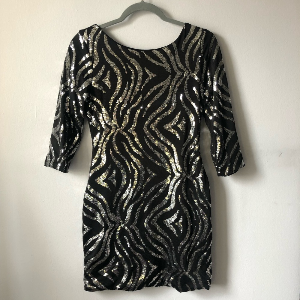 As U Wish silver sequenced dress